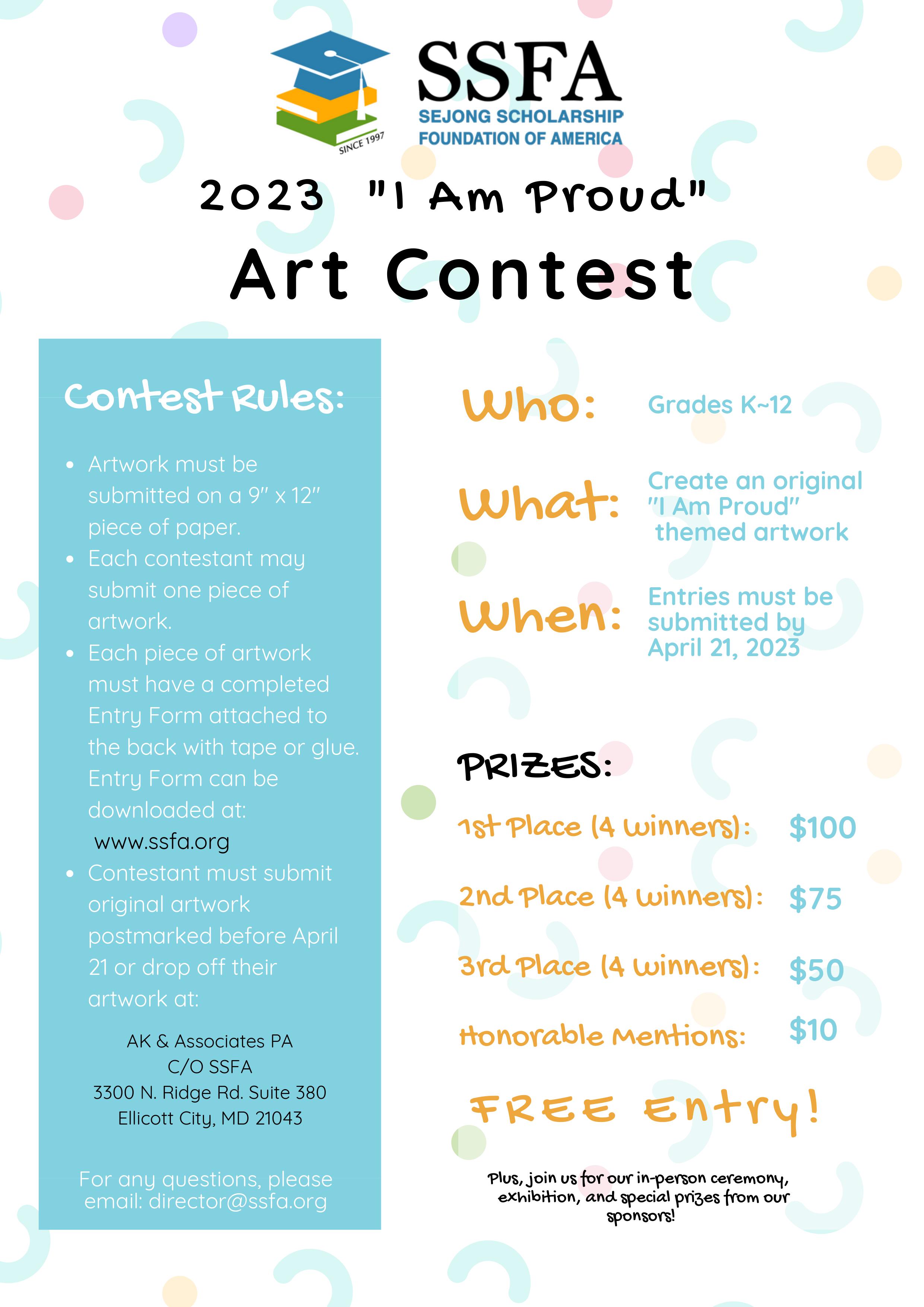 Art Contest 2023 Sejong Scholarship Foundation of America (SSFA)